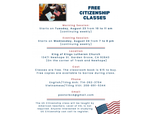 Free Citizenship Classes