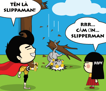 Slipperman helps a girl save a cat.